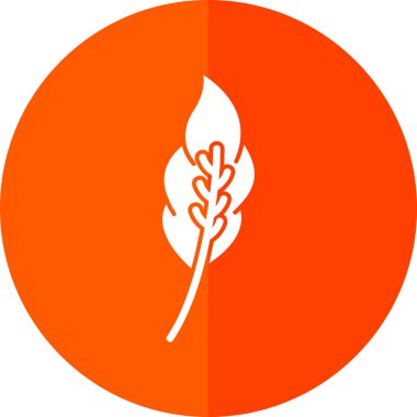 Yaprak. Web simgesi basit illüstrasyon 