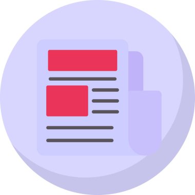 haber simgesi, gazete sembolü, vektör illüstrasyonu