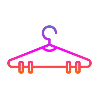 Askı simgesi. düz çizgi biçim vektör simgesi 