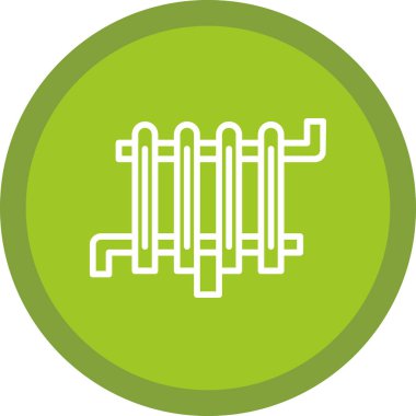 radyatör ağ simgesi, vektör illüstrasyonu