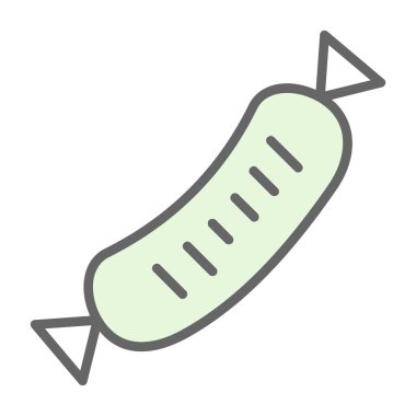 Bir sosis simgesinin vektör çizimi