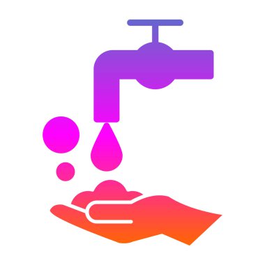 Su musluğu simgesinin vektör illüstrasyonu