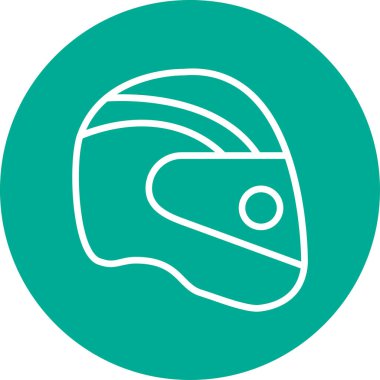Motosiklet başlığı ikon vektör illüstrasyonu