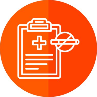 tıbbi rapor simgesi vektör illüstrasyonu 