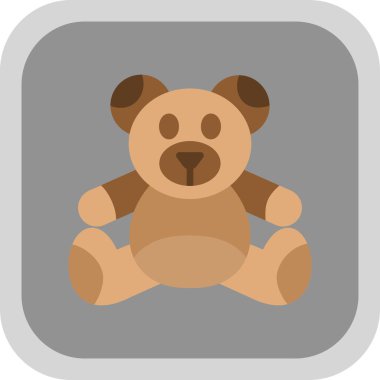 bebek oyuncağı simgesi, düz tasarım