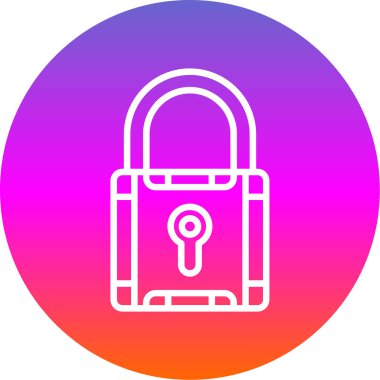 Düz simge, vektör resimlemesini kilitle  