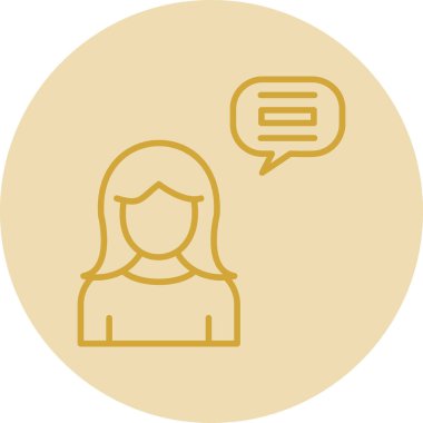 Modern kadın simgesinin vektör illüstrasyonu