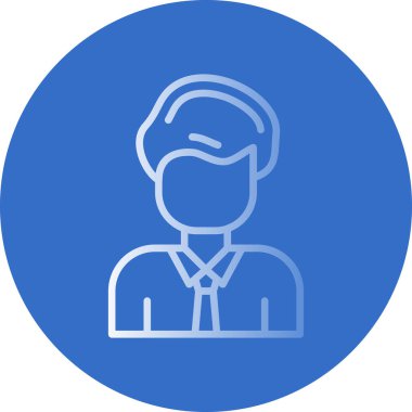 Yönetici düz simgesinin vektör illüstrasyonu 