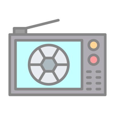 TV simgesi vektör illüstrasyonu 