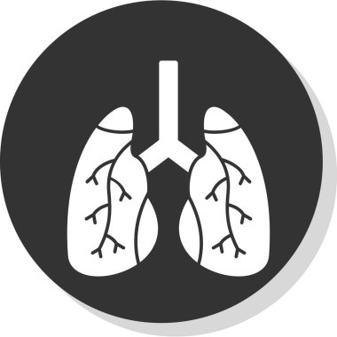 akciğerler web simgesi basit illüstrasyon 