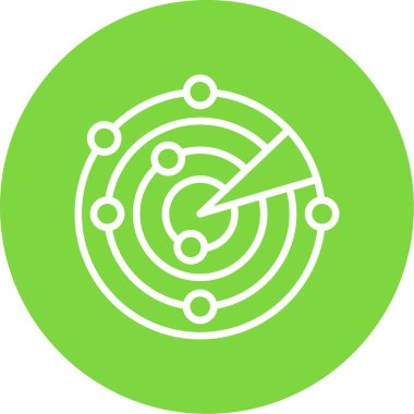 Radar modern simgesinin vektör illüstrasyonu              