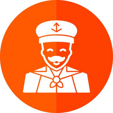 Denizci. Web simgesi basit illüstrasyon