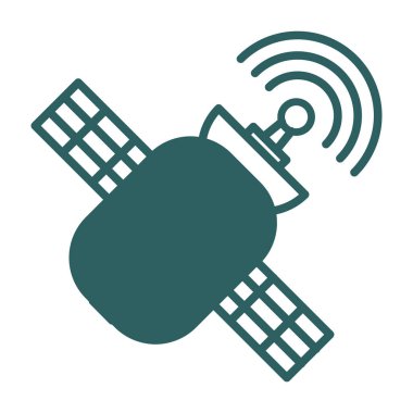 uydu simgesi, vektör illüstrasyonu basit tasarım