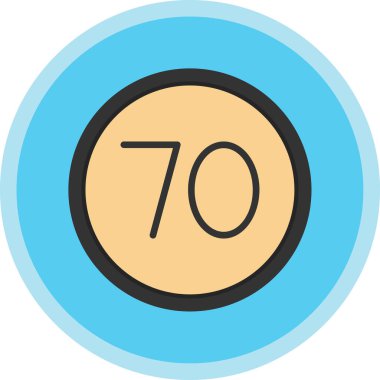 Yuvarlak bir simgenin vektör illüstrasyonu