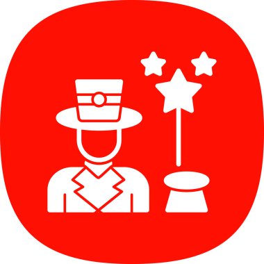 Kırmızı yıldızlı bir adamın vektör çizimi