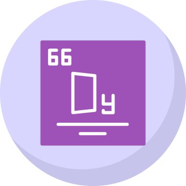 Dysprosium simgesinin vektör çizimi 