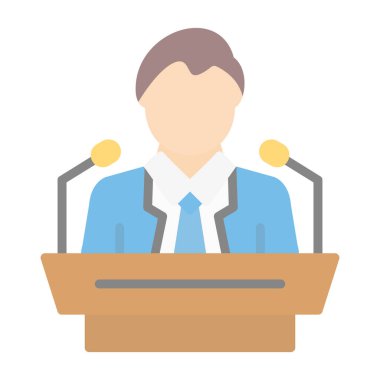 Politikacının düz simgesi