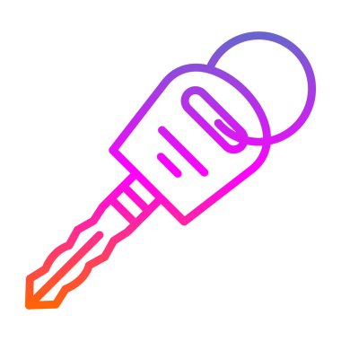 Araba anahtarı. Web simgesi basit illüstrasyon              