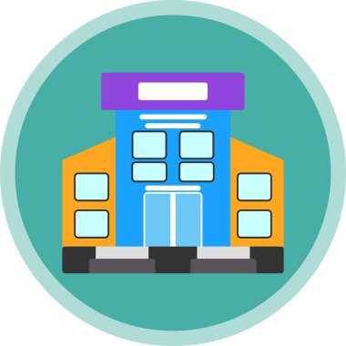 Otelde. Web simgesi basit illüstrasyon