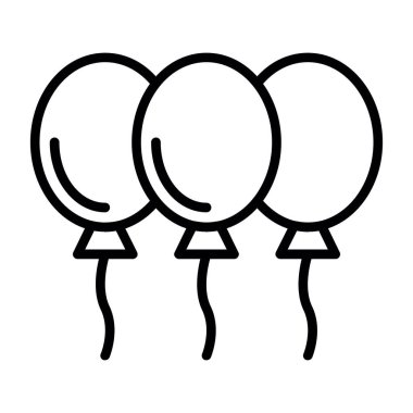 Kutlama olayı ve kutlama tema vektörü illüstrasyonunun kurdele çizgisi simge tasarımlı balonlar