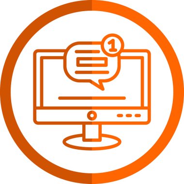 Monitör. Web simgesi basit illüstrasyon