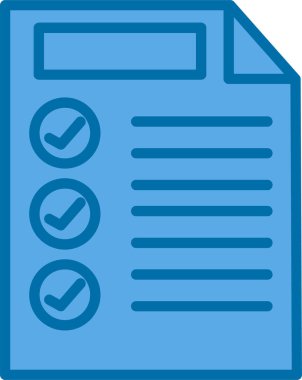 Kontrol listesi simgesinin vektör illüstrasyonu 