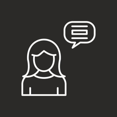 Sohbet balonu simgesinin vektör çizim