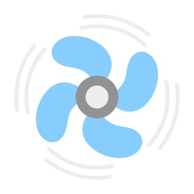 Pervane düz simgesi, vektör çizim