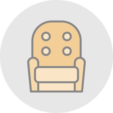 koltuk simgesi vektörü, illüstrasyon 