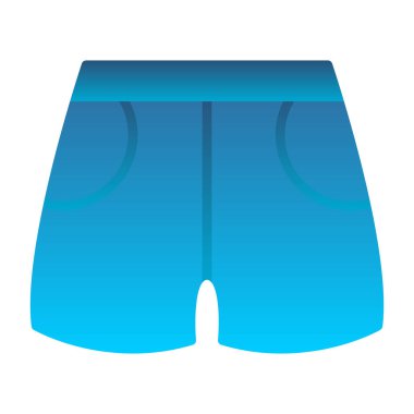 Kısa simge, vektör illüstrasyonu, beyaz arkaplanda izole edilmiş basit tasarım 