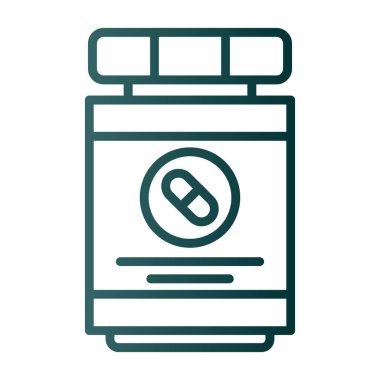 Antibiyotik ilaç şişesi vektör çizimi