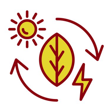 enerji ve güç renkli simge vektörü