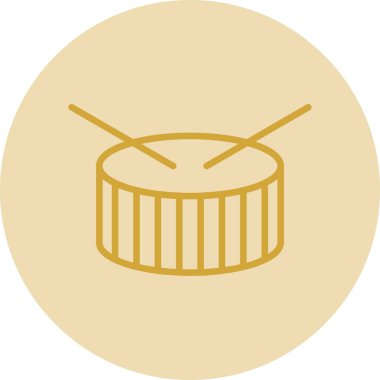 Vektör illüstrasyonu, Davul simgesi.