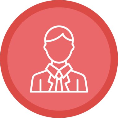 Benzersiz erkek öğretmen vektör çizgisi simgesi