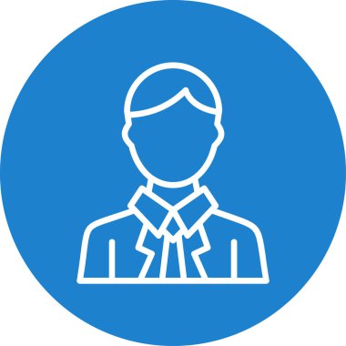 Benzersiz erkek öğretmen vektör çizgisi simgesi