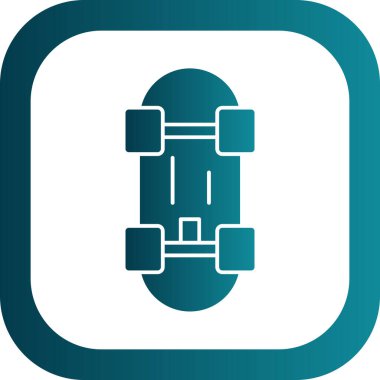 Kaykay web simgesi basit illüstrasyon