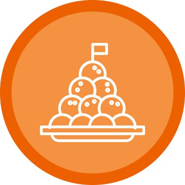 Köfteli kase, vektör çizimi 