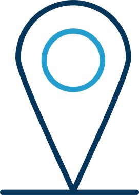 harita işaretleyici simgesi, vektör illüstrasyonu basit tasarım