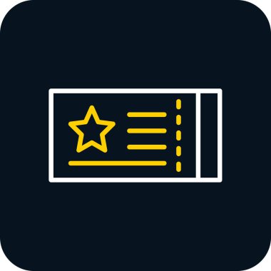 bilet ikonu vektör illüstrasyonu