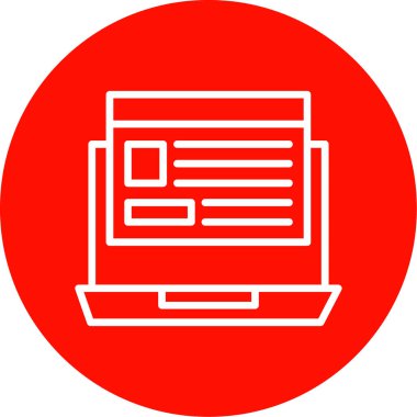 Web sitesi vektör düz simgesi 