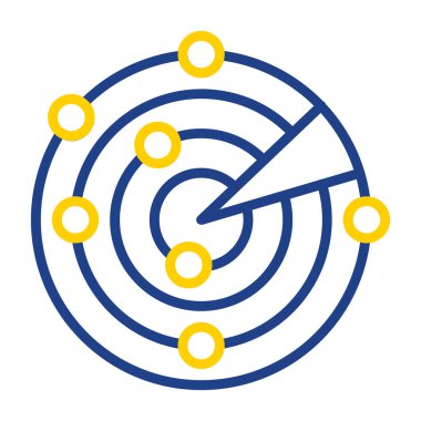 Radar modern simgesinin vektör illüstrasyonu              