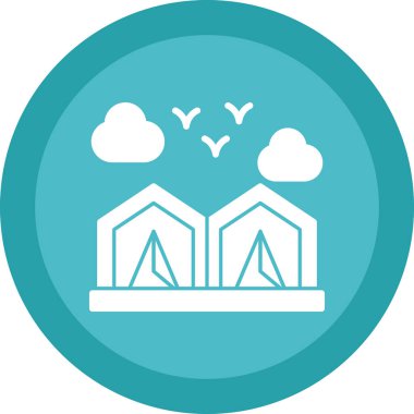 Bir çiftlik simgesinin vektör illüstrasyonu