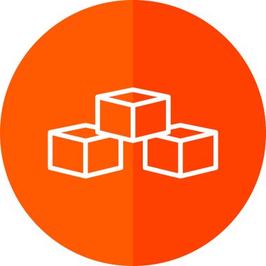 Bloklar düz simge, vektör, illüstrasyon