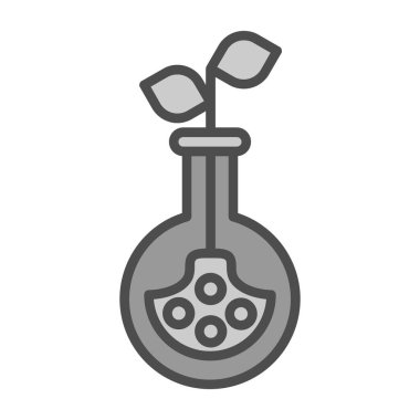 Kimyasal bitki ikonu vektörü ağ ve mobil uygulama tasarımınız için beyaz arkaplanda izole edildi, kimyasal bitki logosu kavramı