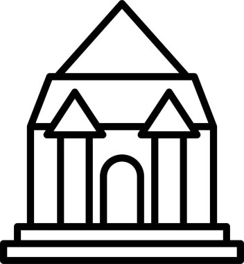 mimari yapı yapı ikonu ana hatlar biçiminde