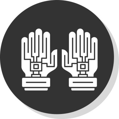 VR Eldivenleri veya Veri Eldivenleri Simgesi, vektör 