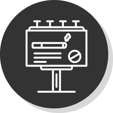 reklam panosu simgesi, vektör illüstrasyonu basit tasarım