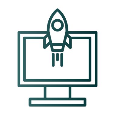 Bilgisayar. Web simgesi basit illüstrasyon