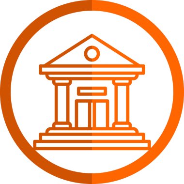 Adliye simgesinin düz çizimi