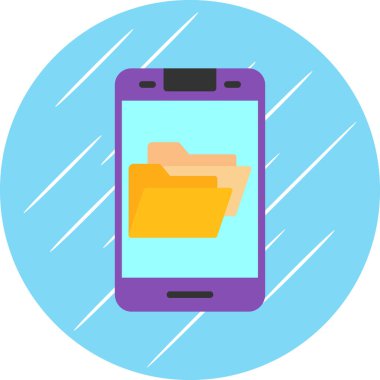 Akıllı telefon ekranı simgesi, vektör illüstrasyonundaki dizinler 